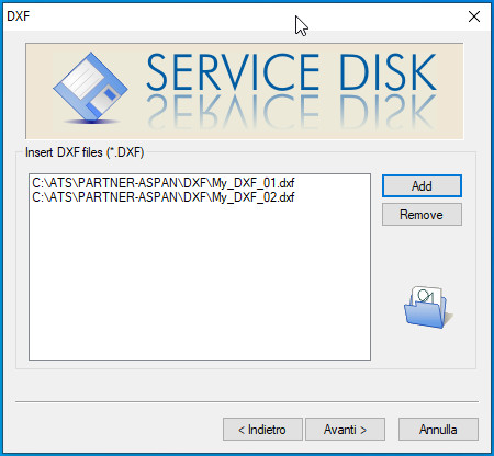 04 servdisk add dxf