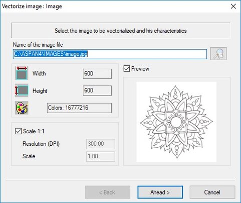 VETTORIALIZZATORE 2D: image selection